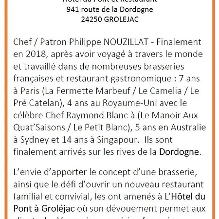 Hotel Du Pont Et Restaurant A Groléjac